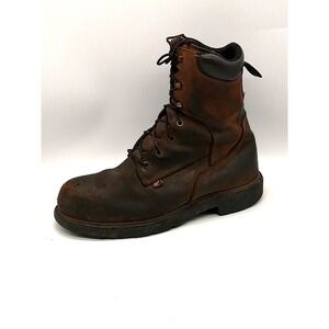 Red Wing Shoes Boots Mens Dyna Force Brown 12 Steel Toe Leather Shoe F2413-18
